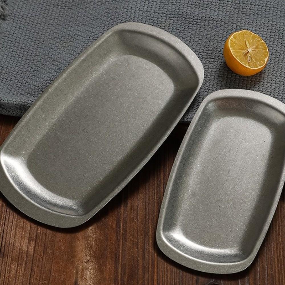 Rectangular Buffet Plates Retro Style Steak Plates Multi-purpose Serving Tray Outdoor Dining