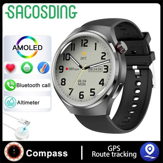 SCOSDING 2023 Новые NFC Смарт-часы Мужские спортивные часы с голосовым вызовом GT4 Pro Компас GPS-трекер Водонепроницаемые умные часы для Huawei Xiaomi iOS