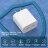 20 Вт НОВОЕ быстрое зарядное устройство с двумя портами USB C и 3,3-футовым/1-метровым 2-контактным кабелем PD белого/черного цвета для быстрой зарядки iPhone 14 13 12 11 X 8 7 iPad 9