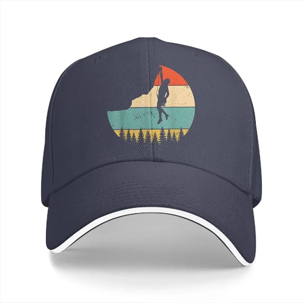 Rock Climbing Retro Sunset Baseball Cap Unisex Hats Women Visor Protection Snapback Mountain Climber Caps