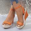 Fashion Women Fashion Platform Sandals Wedge Summer New Round Head Open-toe Sandals Trend Line with Heels Shoes Women Zapatos De Mujer