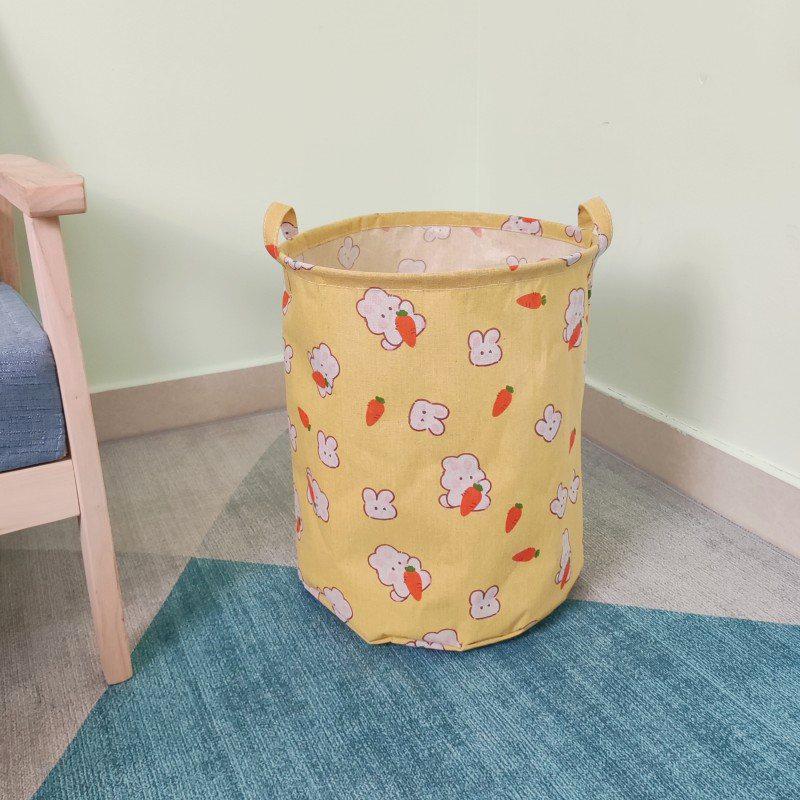 Extra Large Cotton Linen Folding Laundry Basket and Toy Hamper