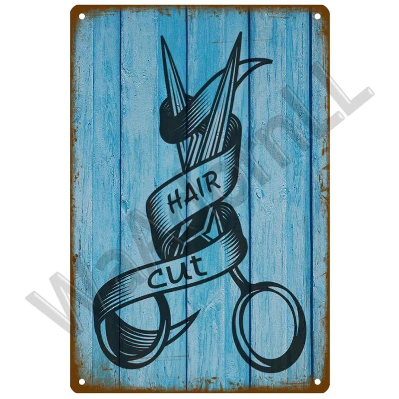 Парикмахерская Ретро Паб Бар украшения жестяная вывеска потертый шик домашний декор доска металлическая вывеска настенный постер винтажный декор искусство винтаж