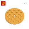 28 шт./лот 11213 Тонкие круглые пластины 6x6 Угловые строительные блоки Moc Цветные аксессуары Совместимые с Brick DIY Запасные части