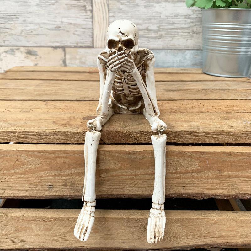Halloween Resin Skeleton Ornaments Skull Decoration Halloween Outdoor Party Courtyard Decoration Props Pastoral Style Skull