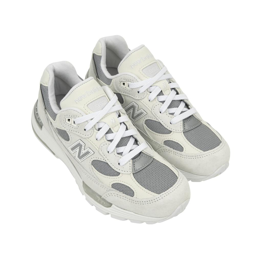 New Balance Мужские 992 Сделано в США Белые Отражающие Унисекс Кроссовки Серебристо-Металлик U992NC