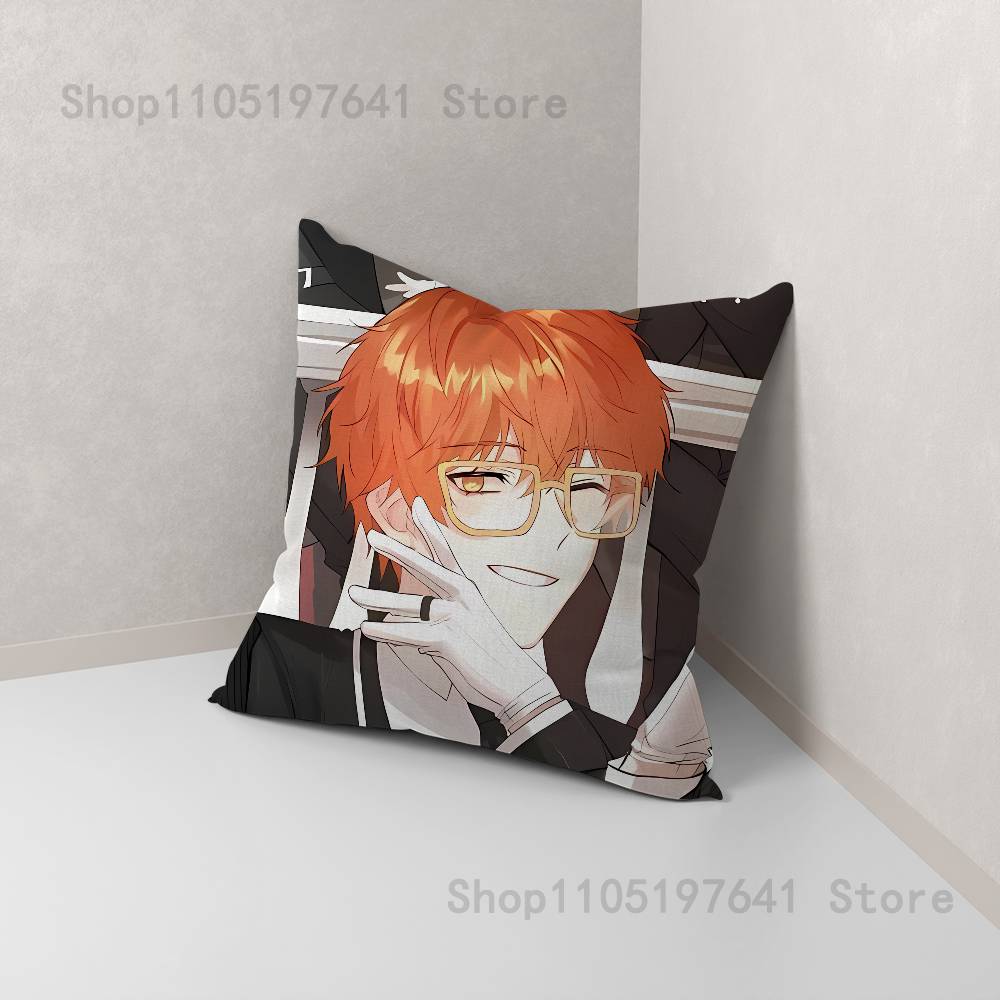 Аниме Mystic Messenger Игра 707 Наволочка милые мультяшные аксессуарыСпальня Диван Декоративная наволочка Мягкая наволочка