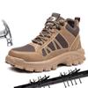 Labor Protection Shoes Men's Anti-smashing and Stab-proof Four Seasons Fashionable High-top Safety Shoes