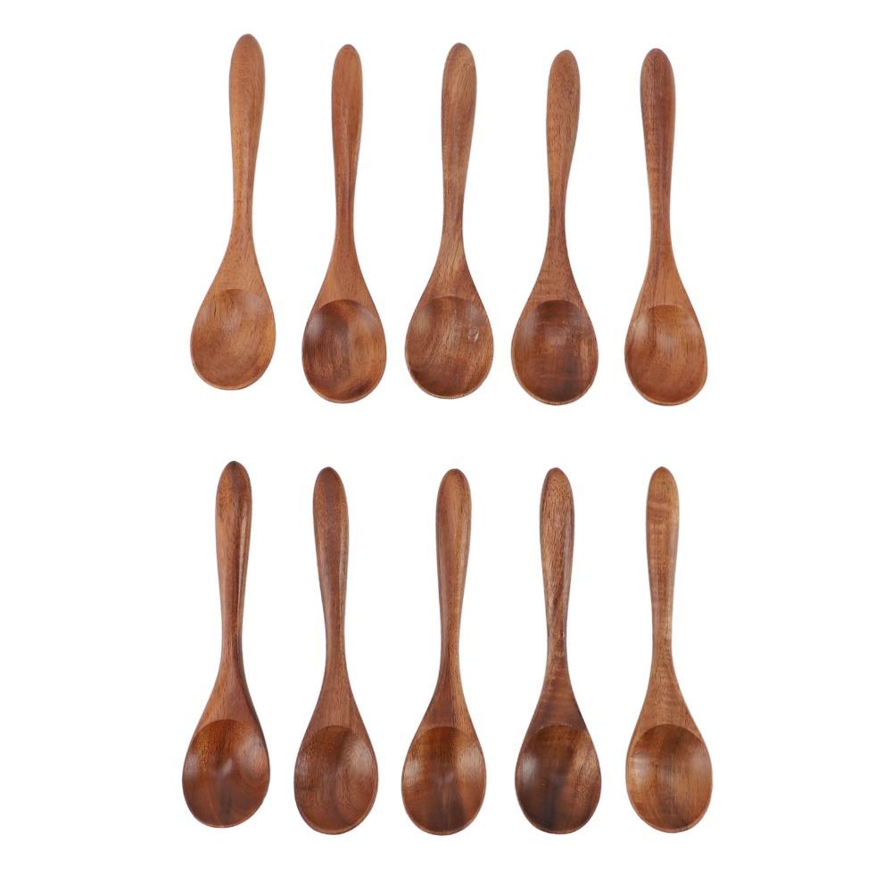 10Pcs Long Handle Serving Spoons Smooth Polished Soup Spoons Comfortable Coffee Spoons For Eating