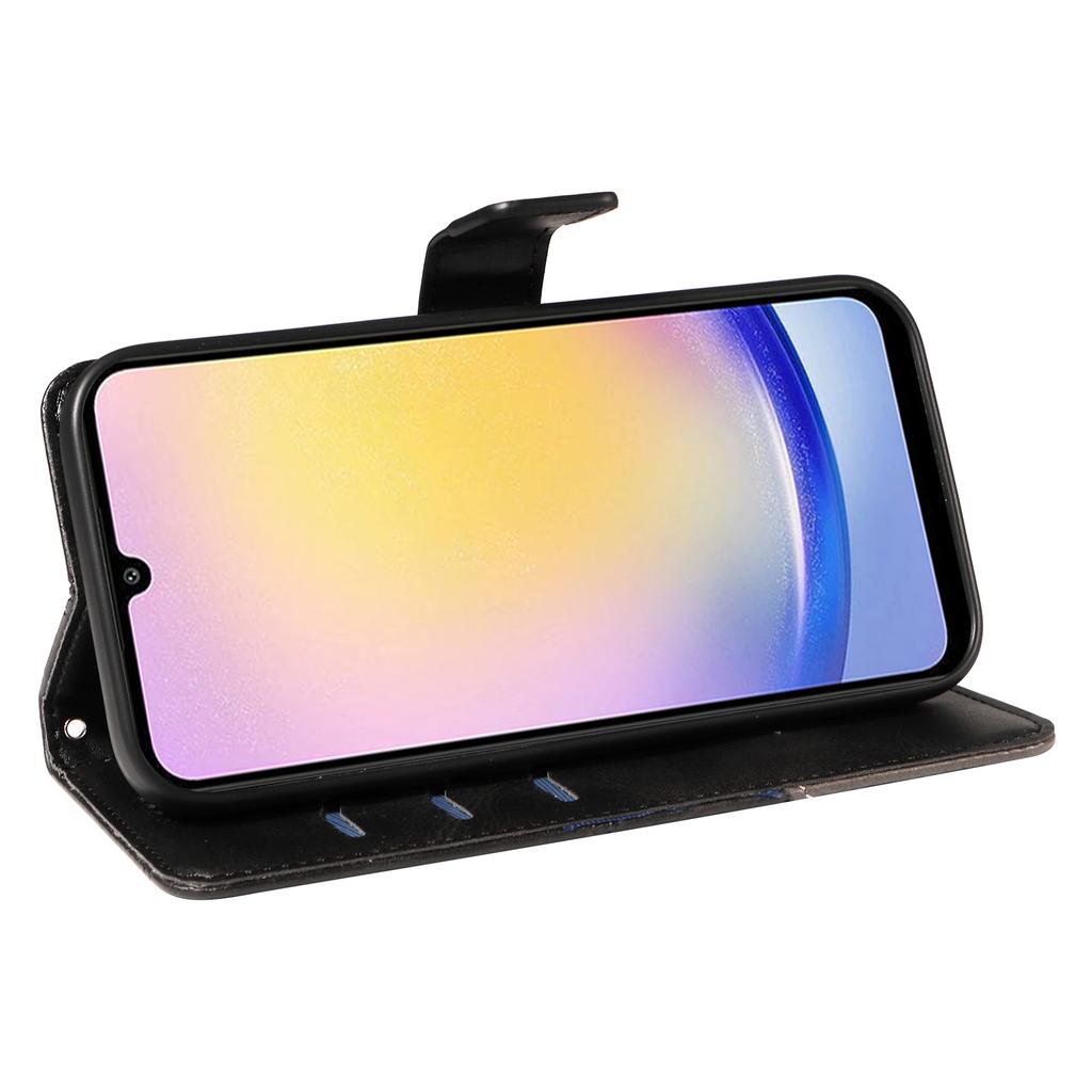 For Samsung Galaxy A25 5G (Global) (161.0 X 76.5 X 8.3mm) Case Geometric Line Leather Phone Cover Magnetic Clasp