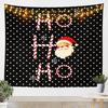 Santa Claus Tapestry Black and White Dots Tapestries Art Home Decoration Bedroom Decor Living Room Door Christmas Theme