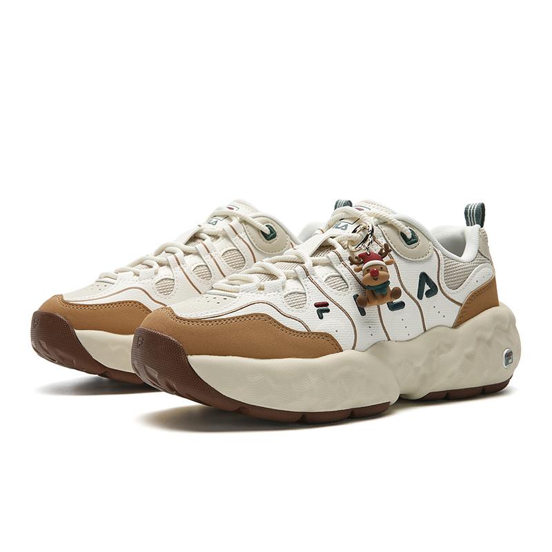 Fila MUFFIN Амортизирующие износостойкие легкие низкие повседневные туфли женские белые коричневые F12W611132FGA