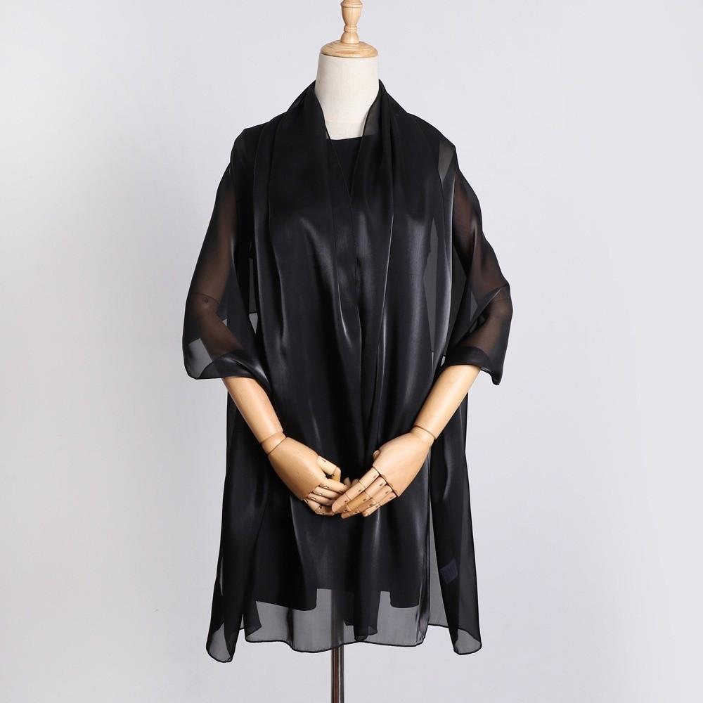 Long Chiffon Hijab Scarf Breathable Thin Large Shawl Sweet Smooth Silk Headscarf Women