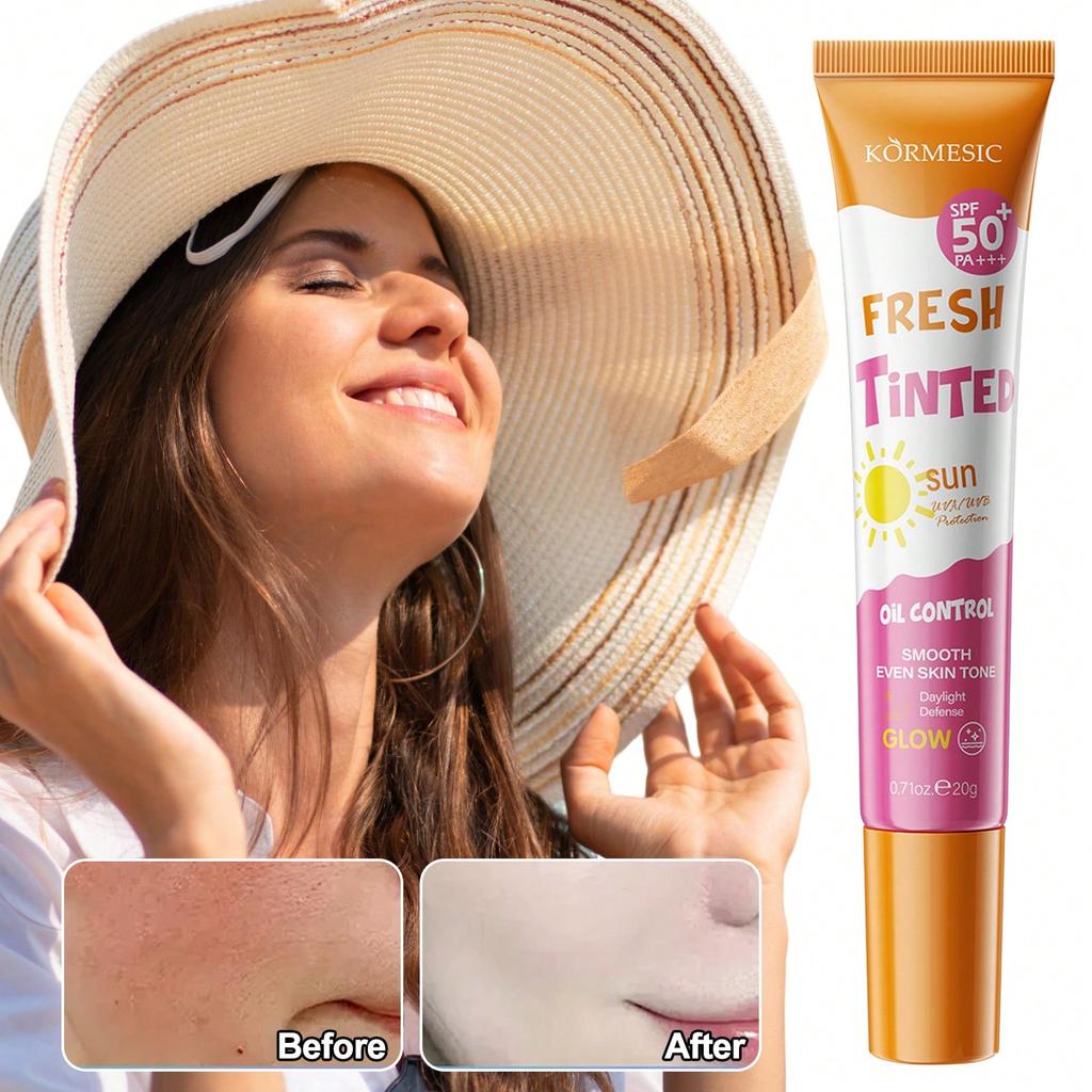 1 шт. Солнцезащитный крем для лица и тела SPF50 PA+++, Контроль жирности, Нежирный, Защита от УФ-лучей, Осветляющий, Водостойкий