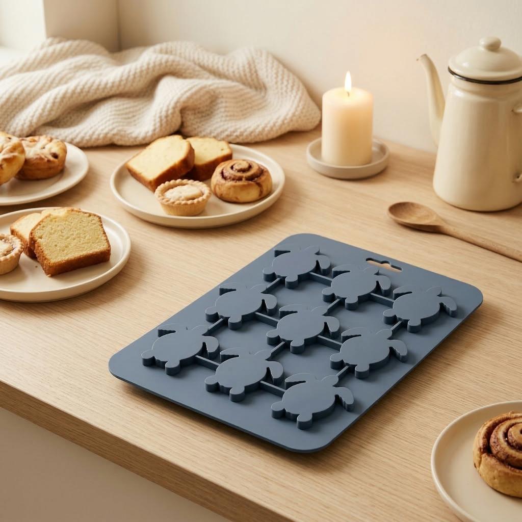 Animals Ice- Mold - Ocean Animals Turtle,Dolphins,Penguins,Silicone Mold For Baking Muffin Cake, Chocolate,Candy, Soap