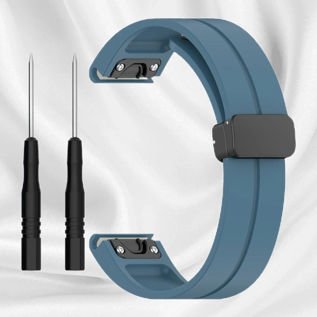 26mm 22mm Magnetic Buckle Strap For Garmin Fenix 7 7X 6X Pro 5Plus 6S 7S 3 3HR Forerunner 965 945 Silicone Bracelet Watchband