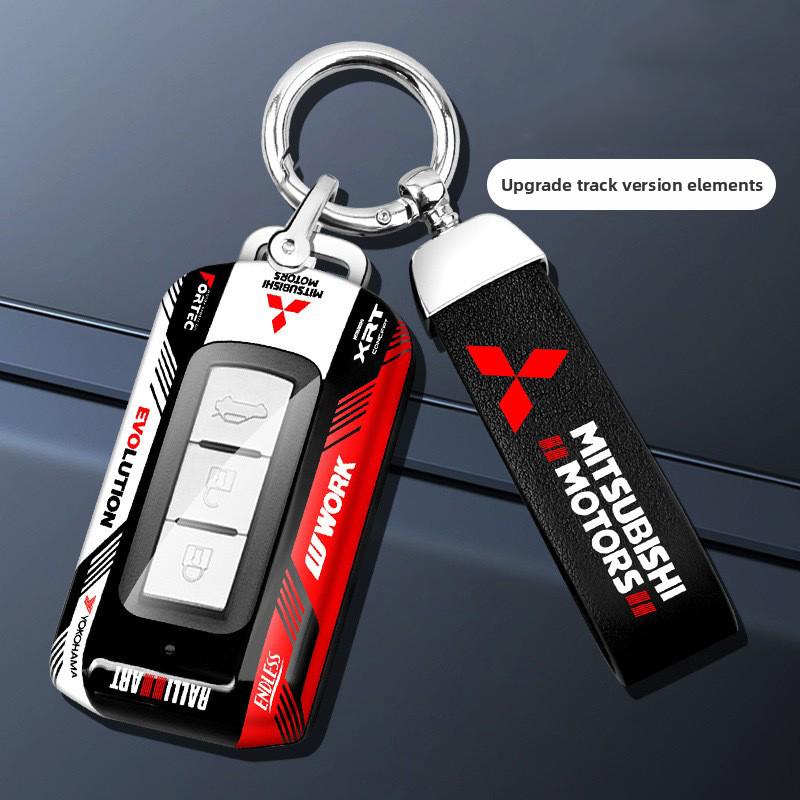 Автомобильный ABS Стиль гонки Чехол для ключа Сумка для ключей Чехол Брелоки Для Mitsubishi Outlander Eclipse Pajero Lancer EVO Delica Mirage RALLIART