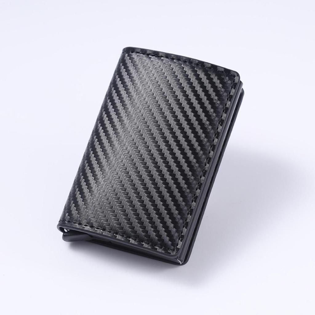 RFID Anti-Theft Men's Wallet: Ultra-Thin Carbon Fiber Multi-Card Holder