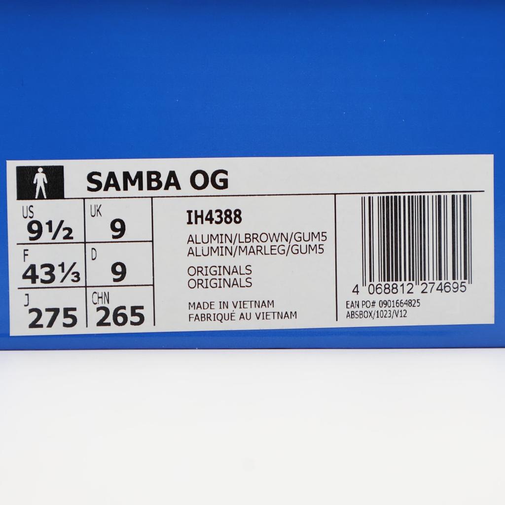 IH4388 adidas Samba OG Алюминиевый Светло-коричневый Резина (Мужской)