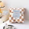 Throw Blanket Checkerboard Design Coldproof Polyester Bedroom Bed Winter Warm Flannel Blanket