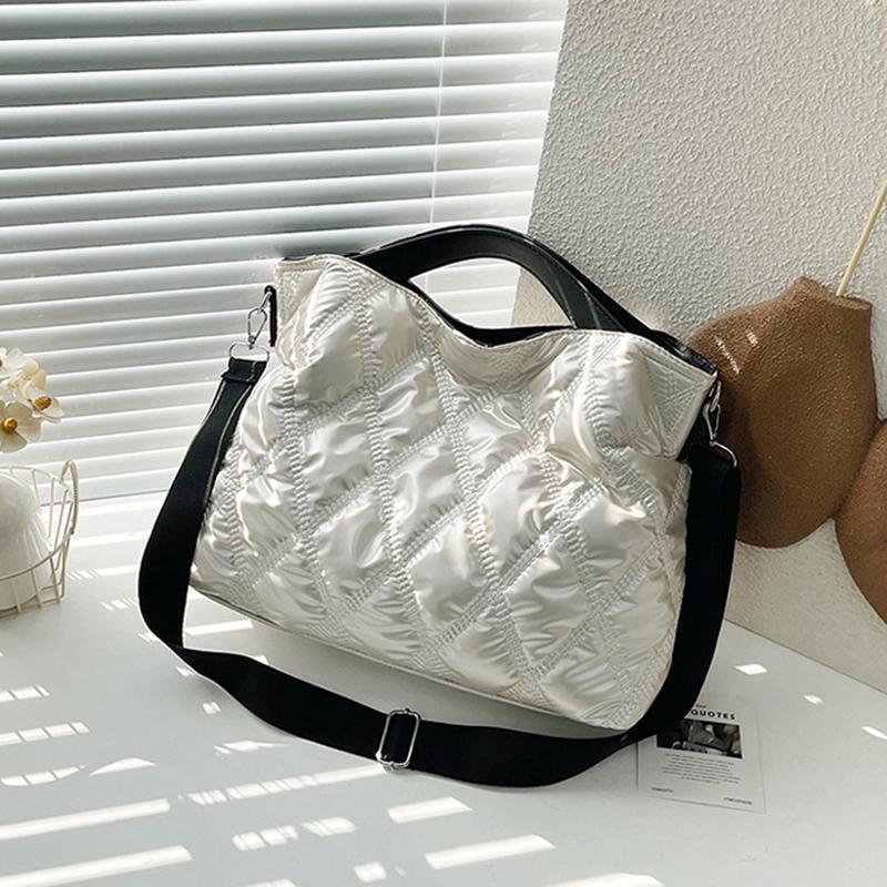 Simple Versatile Diamond Large Capacity Retro Handbag Women's Casual Soft Handle Crossbody Shoulder Bags