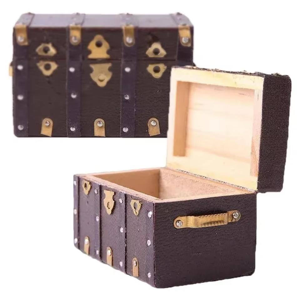 1 шт. Имитация деревянной коробки Кукла 12 точек BJD Кукла Ob11 Миниатюрная модель еды Игрушка Модель Сцена Шкатулка для драгоценностей Шкатулка для драгоценностей