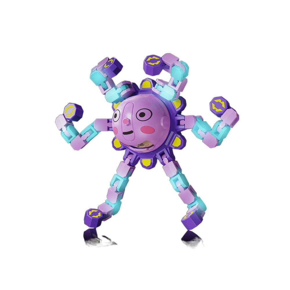 Face Changing Fingertip Versatile Chain Plastics Transformable Fidget Spinners Christmas Gifts