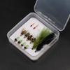 12pcs/Box Scud Bug Worm Nymphs Flies Woolly Bugger Fly Hook Trout Fishing Carp Fly Lure Bait