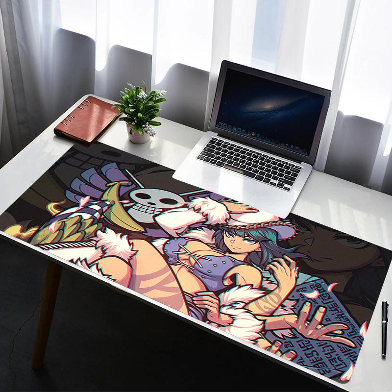 Mouse Pad Laptop Rubber Extended Desktop Mat Computer Gamer One Piece Nico Robin Mousepad PC Gaming Accessories HD Keyboard Pad