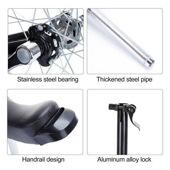 1 Комплект Одноколесный велосипед с 16/18/20/24-дюймовым колесом Стальной обод Регулируемая высота Одноколесный велосипед Взрослые Начинающий Упражнения Тренировка баланса