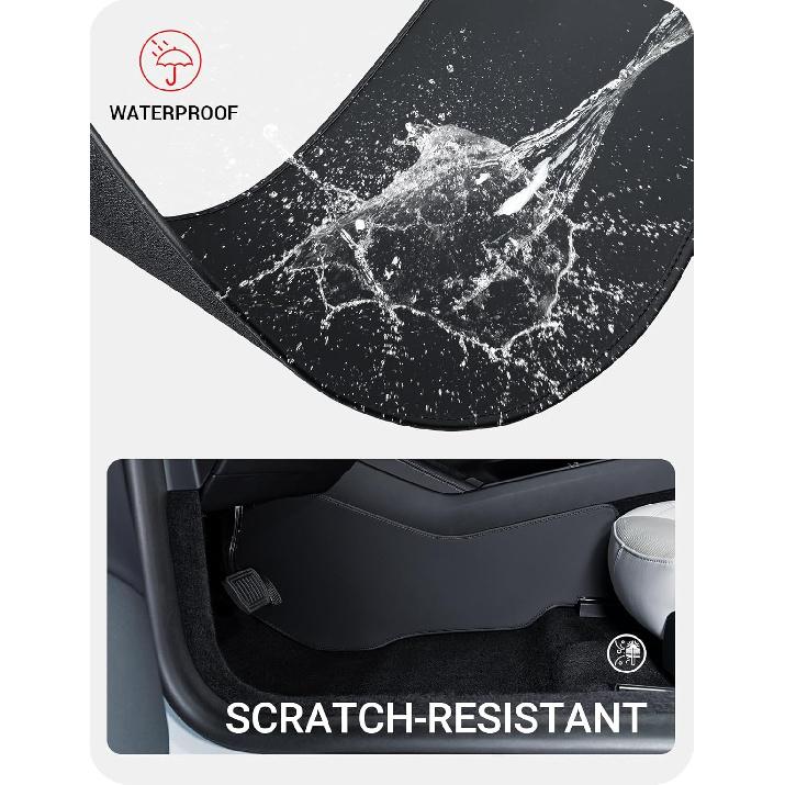 BASENOR 2026 2025 2024 Tesla Model 3 Highland Боковые Защитные Накладки от Пинания на Центральную Консоль, Водонепроницаемые и Пылезащитные Чехлы-Защитники Боковины Передних Сидений Кожаные