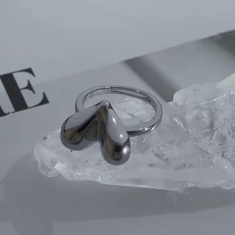 foxanry Обручальные кольца с сердечками для женщин, корейские милые классические ювелирные изделия для невесты, аксессуары, подарки