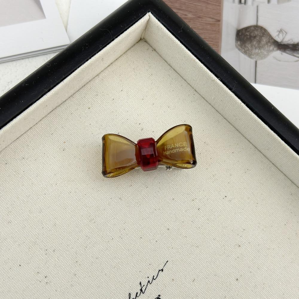 Waterproof Acetic Acid Bow Hair Clip Metal Mini Duckbill Clip Minimalist Hairpin Travel