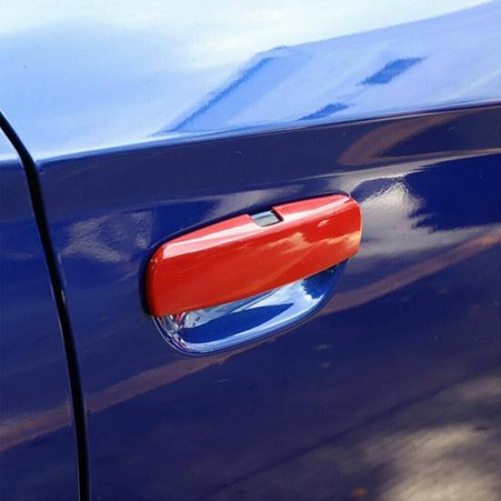 Car Door Handle Trim Bezel Cover For Dodge Charger 2010- Accessories ABS Red