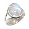 Natural Rainbow Moonstone Gemstone 925 Solid Sterling Silver Gift Ring S.6 I0w07