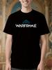 Официальная игровая футболка с логотипом WARFRAME - Черная футболка с синим...