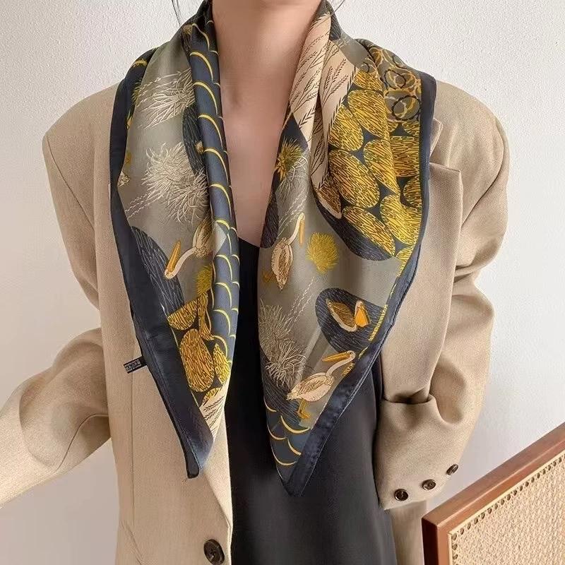 DKjiaFushi Fashion Square Silk Scarf