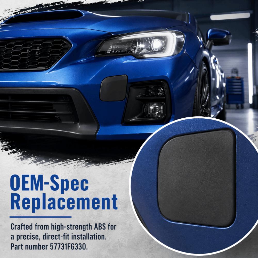 57731FG330 Front Tow Cap Black Towing Eye Trim for Subaru WRX STI 2011 to 2014 For Front Bumper