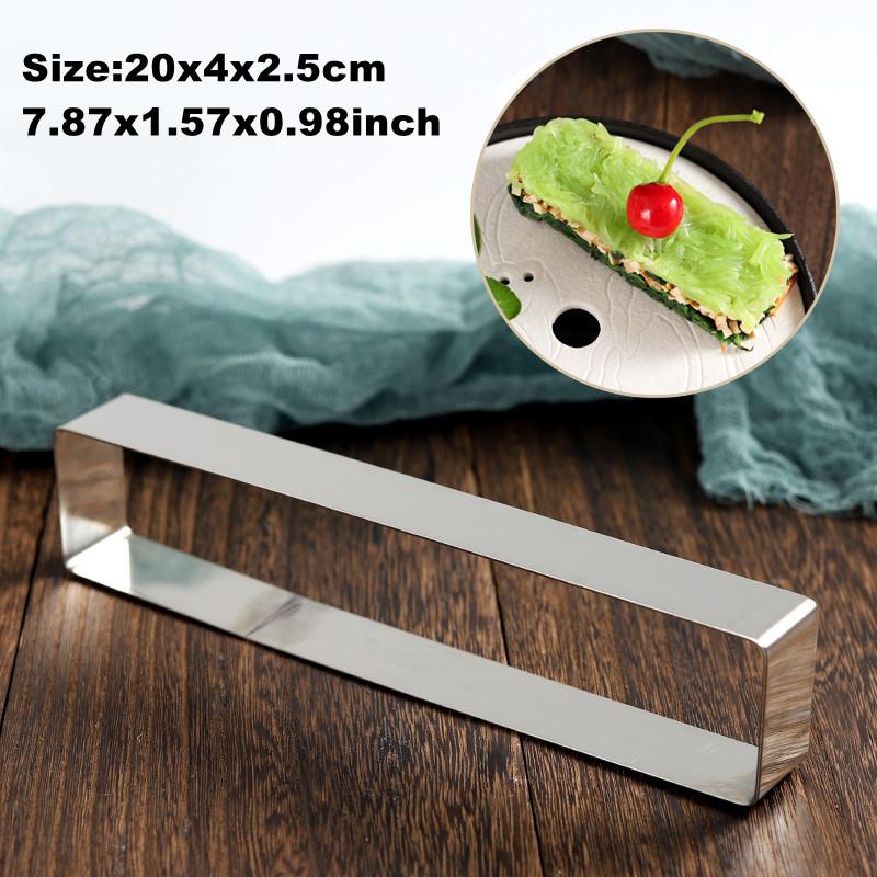 Маленькое кольцо для мусса из нержавеющей стали, прямоугольное кольцо для торта, формочки для печенья, форма для мусса