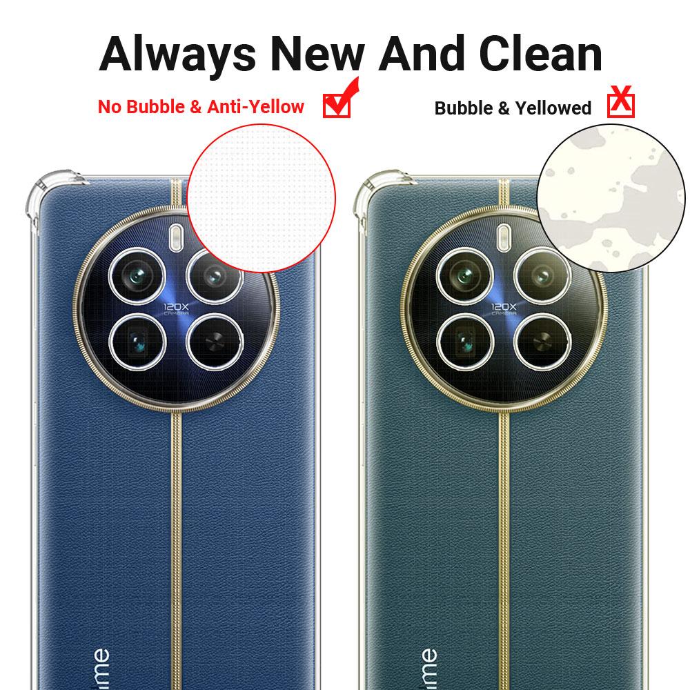 Shockproof Clear Case For Realme Narzo 70 Pro /Narzo 70X 5G Soft Silicone Phone Case For Realme P1 Pro Back Cover Protect Funda