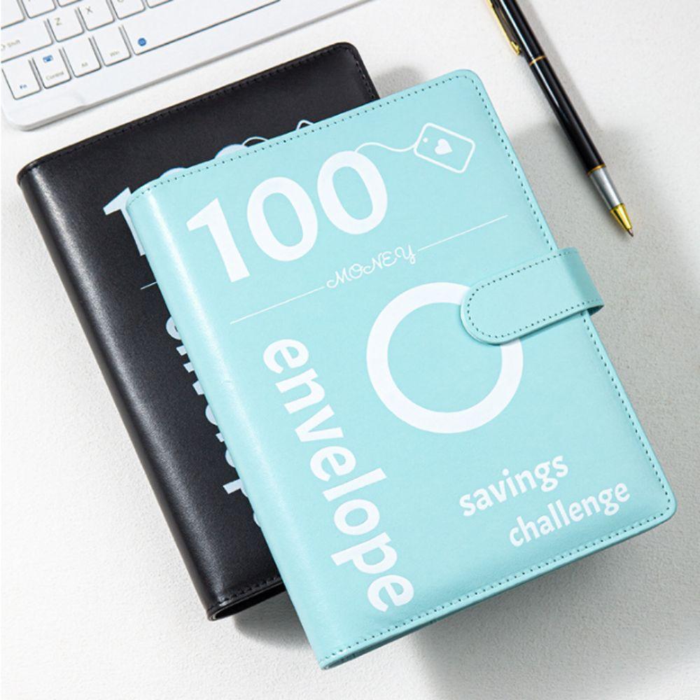 Кольцо из нержавеющей стали 100Envelope Challenge Папка-переплет из искусственной кожи Money Saving Папка-переплет Worker