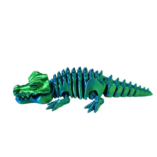 Реалистичная модель животного из PLA, 3D-печатная шарнирная игрушка-крокодил, гибкая фигурка рептилии, игрушка-антистресс для интерактивной сенсорной игры, снятие стресса,