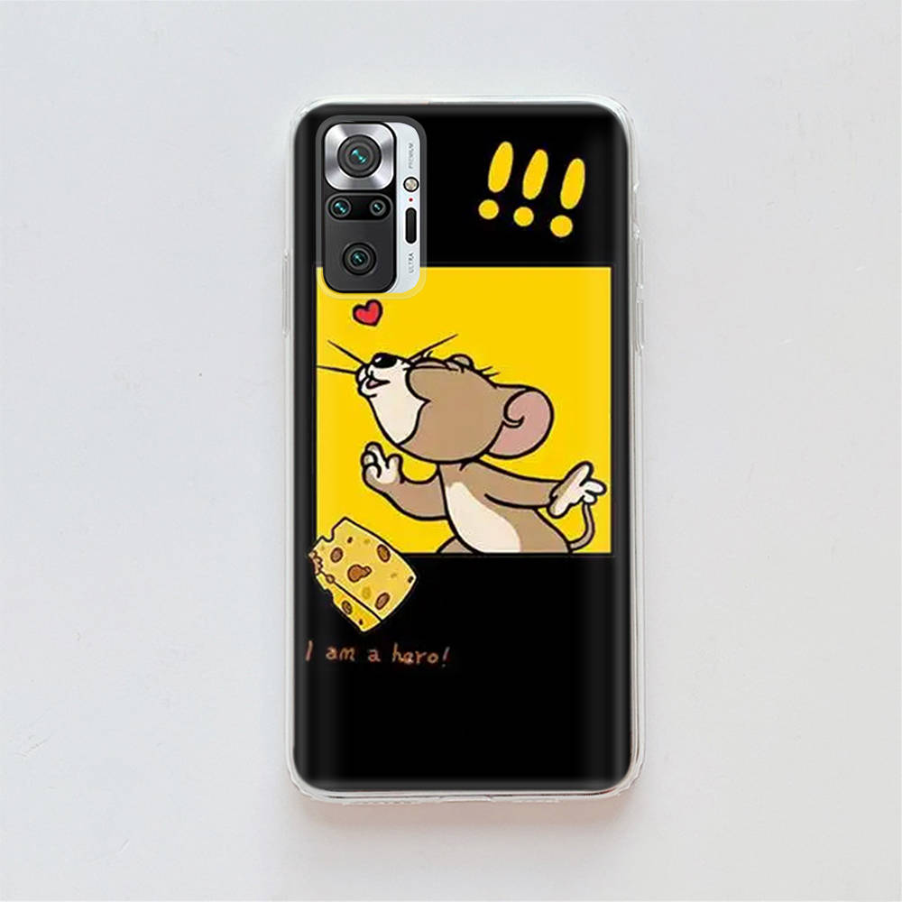 Прозрачный чехол для Samsung A04 A14 A23 A34 A54 M23 M33 M52 M53 Realme Narzo 50 50I 50a Prime C35 C55 C30S 10 9 Pro T-94 Tom Jerry Cat Mouse