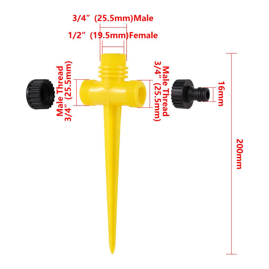 1/2" Male Thread Auto-Rotary Rocker Sprinklers Lawn Irrigation Watering Nozzle Garden Farm Greenhouse Orchard Watering Sprayer