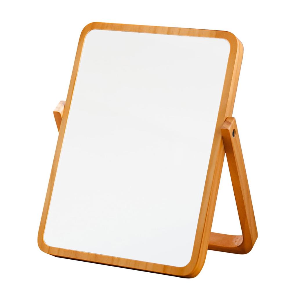 Nagai Kosan Makeup Tabletop Adjustable Stand Mirror, Mirror, Wooden, Angle, Type, Natural, PLAIN, NK-211