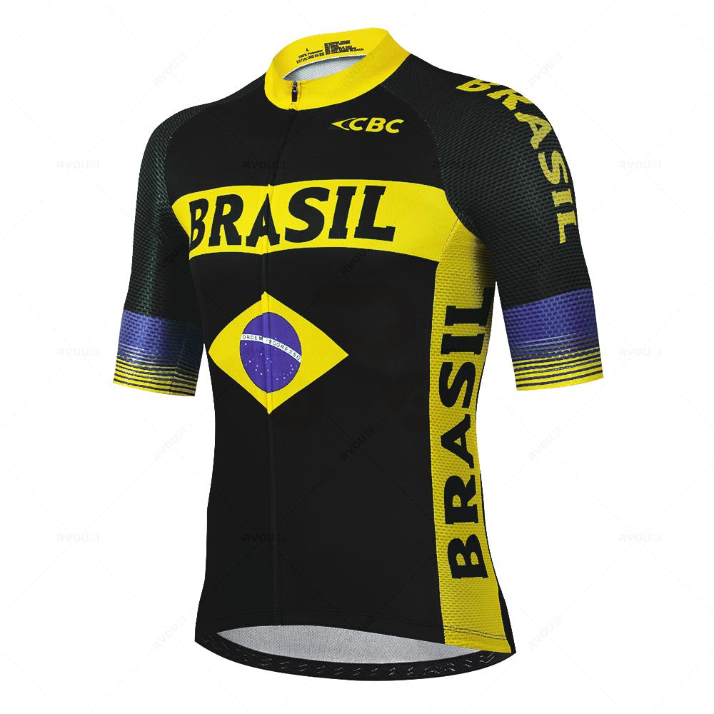 Комплект летней командной веломайки сборной Бразилии Одежда для велоспорта Одежда для горного велосипеда Униформа Майка Ropa Ciclismo Велокостюм Мужской