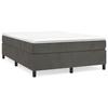 Cadre de lit avec matelas - Maison Exclusive - Velours gris foncé - 140x200cm - 2 places