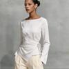 Women S Long Sleeve Solid Color Shirt Regular Fit Casual Blouse