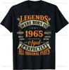 Vintage 61th Birthday Decorations Men Funny 1965 61 Birthday TShirt Custom Printed Cotton Graphic T Shirts Casual Camiseta
