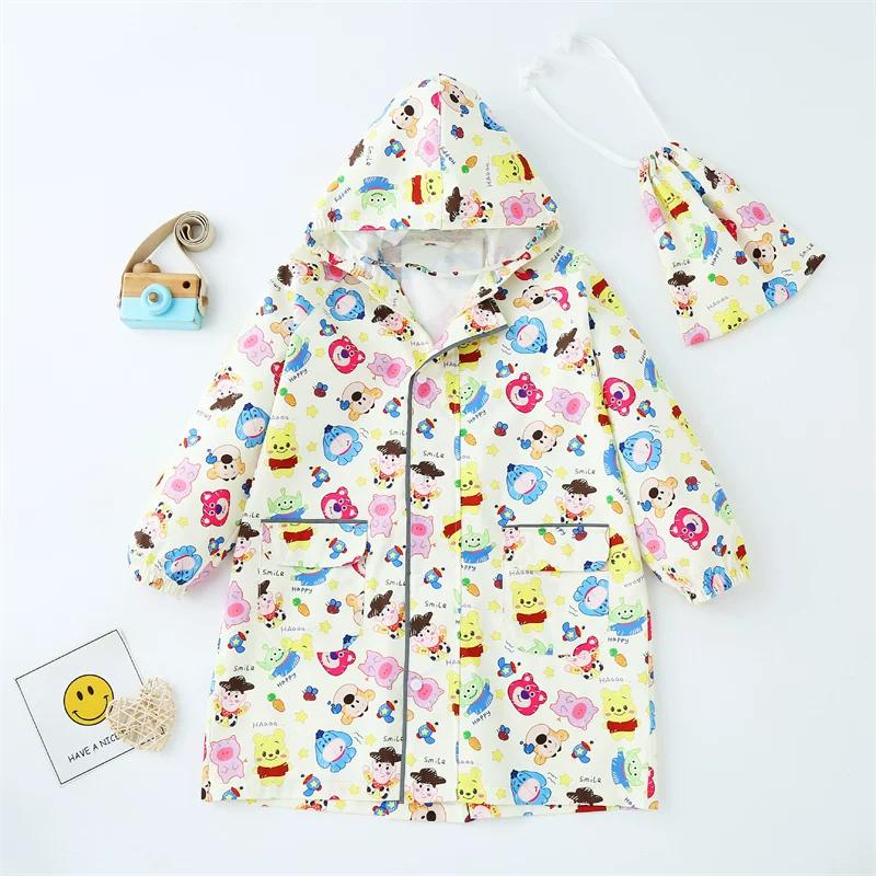 2026 New High-End Children's Raincoat for Boys and Girls, Long Style for Primary School Students, Heavy Rain Protection, Lightweight Kuromi